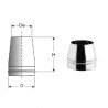 Cappello Tronco Conico Inox Monoparete