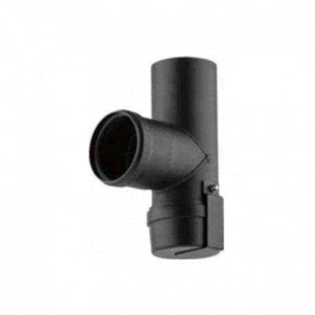 Raccordo a T 90° con Tappo Stufa Pellet
