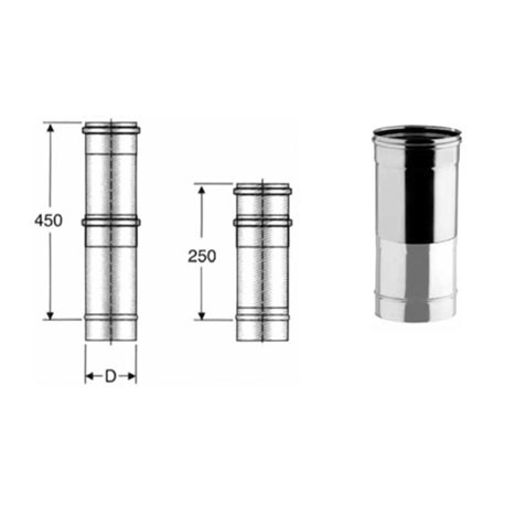 Tubi Inox per Canne Fumarie - Tubo Telescopico