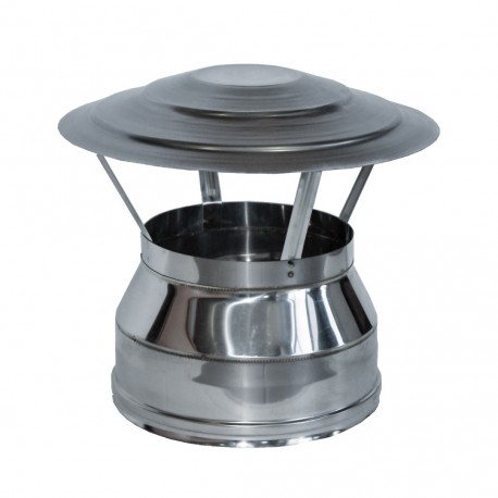 Cappello Cinese Coibentato Doppia Parete Inox - Rame