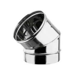 Curva Canna Fumaria Inox Monoparete 45°