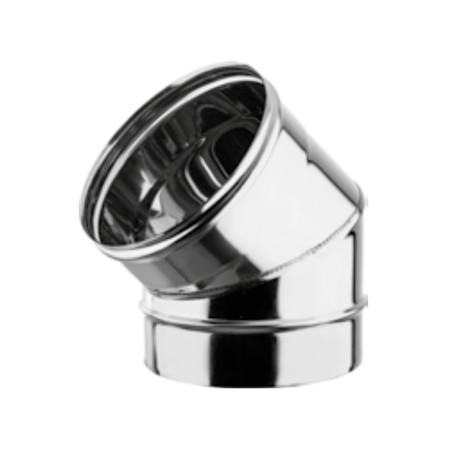 Curva Canna Fumaria Inox Monoparete 45°