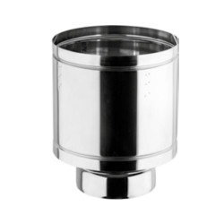 Comignolo Antivento Antipioggia a Botte Monoparete Inox