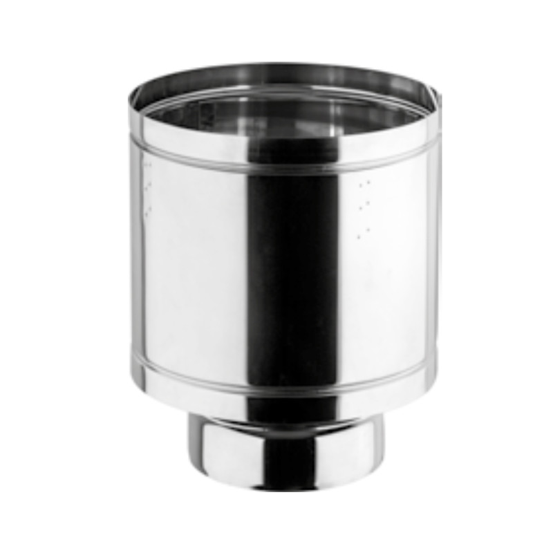 Comignolo Antivento Antipioggia a Botte Monoparete Inox